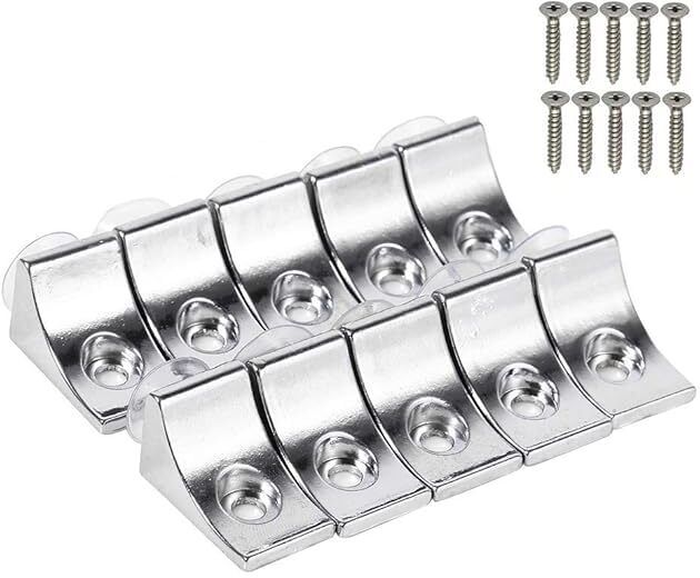 padmavathi distributor Glass Shelf Right Angle Fixing Clip Bracket Pack of 10 NA Shelf Bracket-picture-43