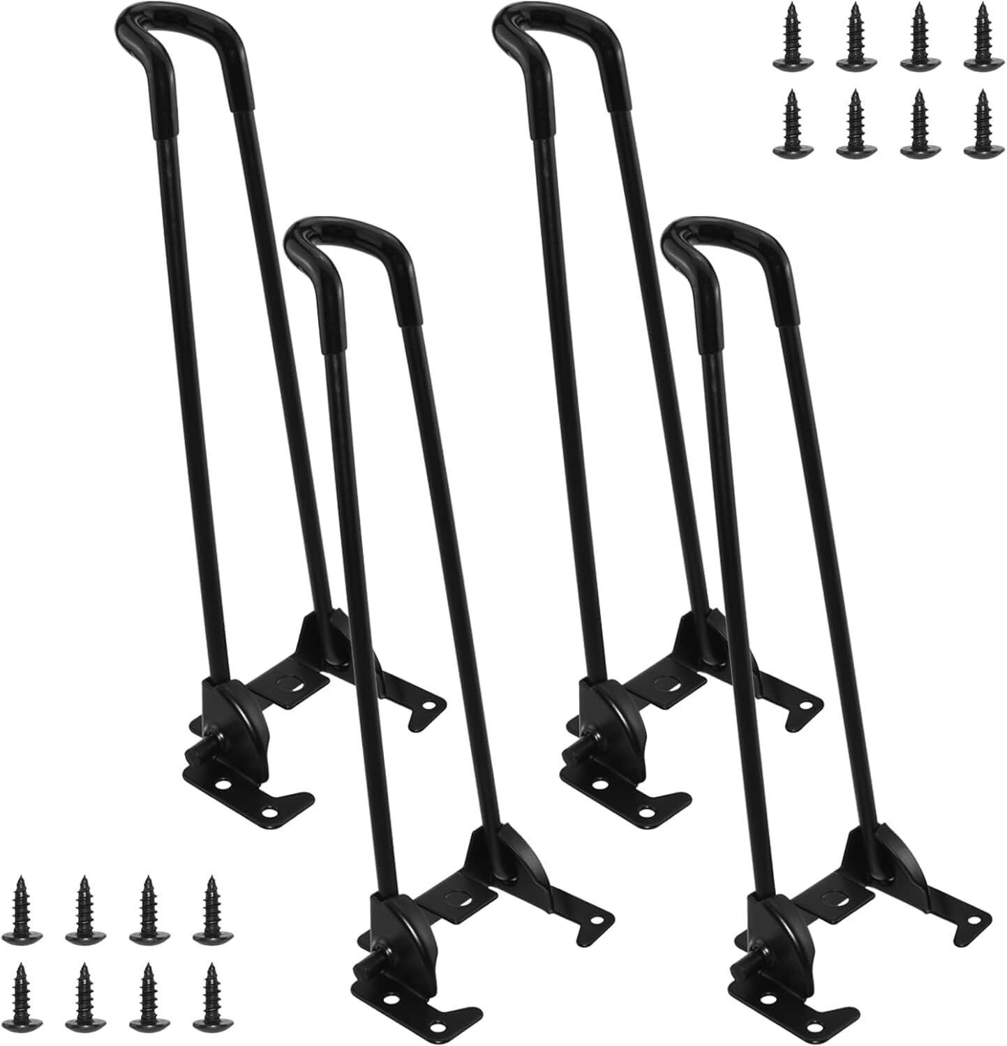 snoogg 18 Inch Foldable Metal Table Legs, Adjustable Heavy Duty Set of 4 18 INCH Shelf Bracket-picture-11
