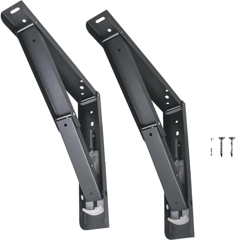 bosco Heavy Duty Foldable Brackets for Wall-Mounted Racks & Tables 20 inch Shelf Bracket-picture-11
