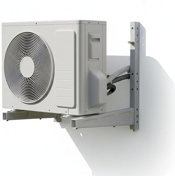 Heavy Duty AC Outdoor Unit Stand 1-2 Ton Wall Mount Bracket Rust Proof 46cmx11cm Shelf Bracket-image-25