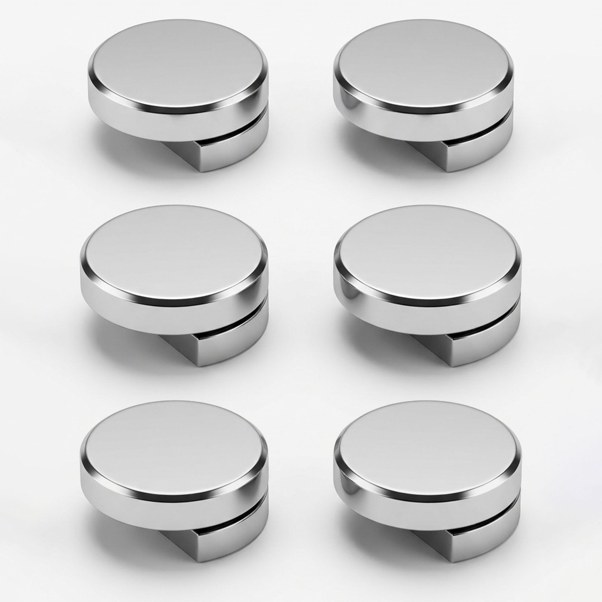 atlantic Fully Brass Half Round Mirror Glass Bracket Holder 8mm Pack of 6 Pieces 0 Shelf Bracket-picture-15