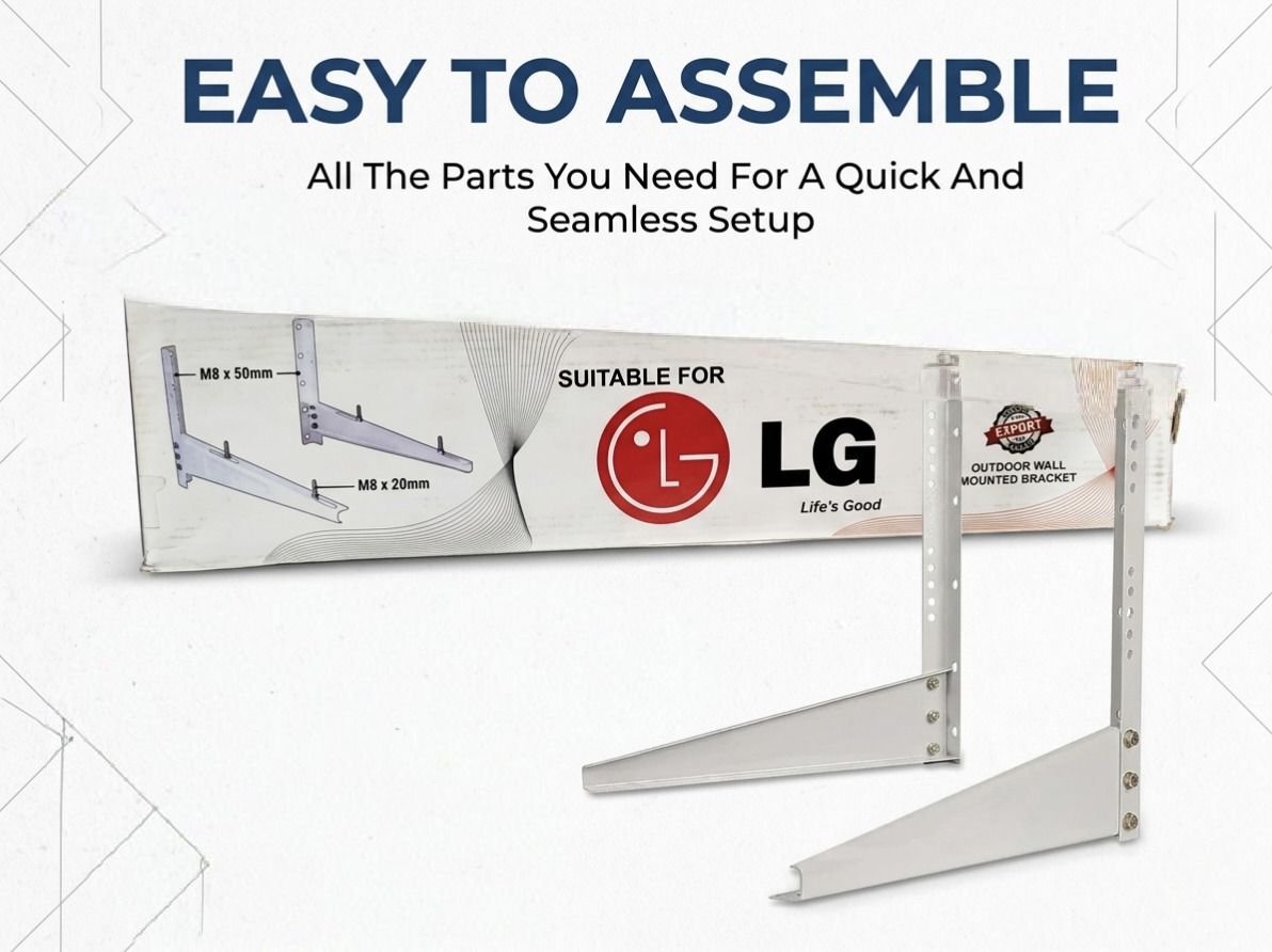 lg Universal Split AC Outdoor Unit Stand For 0.8 to 2 Ton 18", 20" Shelf Bracket-picture-44