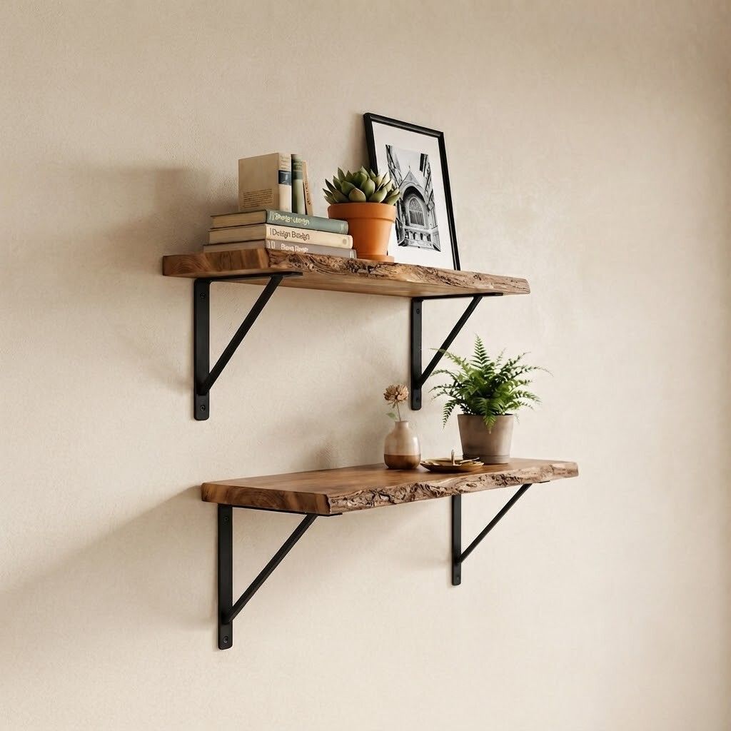 roysa Heavy Duty Shelf Bracket Set of 4 | 11x7 Inch Iron Wall Mount Brackets 11x7 Shelf Bracket-picture-48