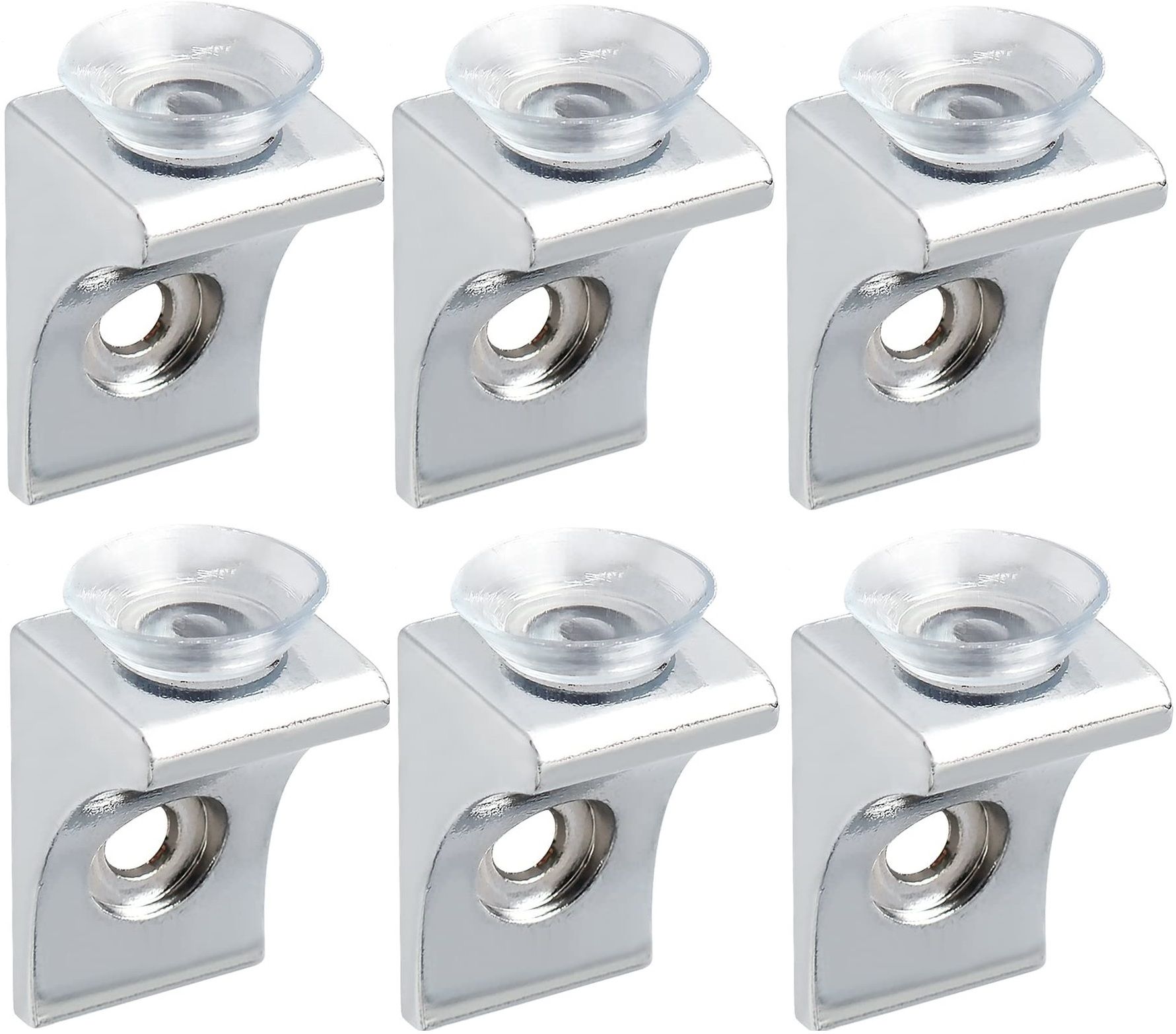 Shelf Brackets for Glass Mounting Brace Fixing Pegs Supports, holder Cup for Glass Shelves,Cabinet Display, (PACK OF 6) Shelf Bracket-image-36