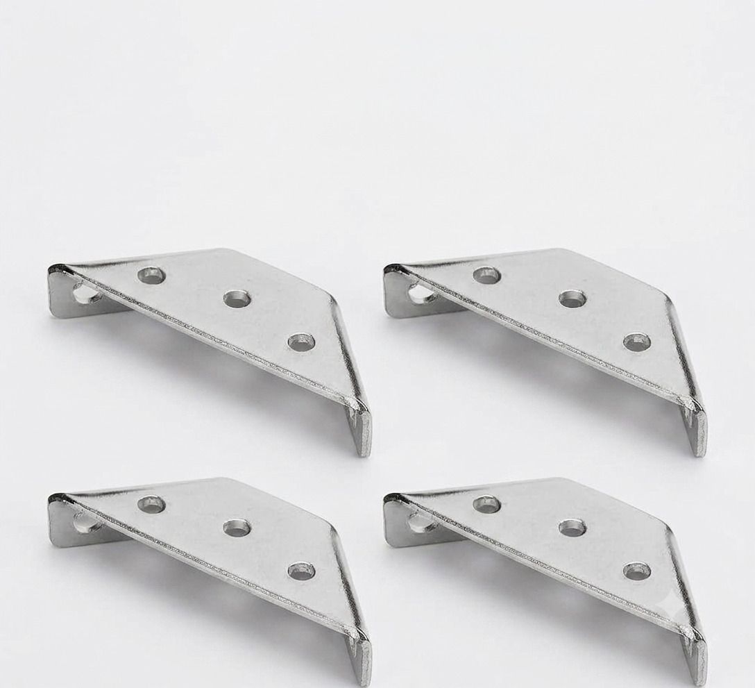 suvaniq Heavy Duty Stainless Steel Corner Angle Bracket Set Pack of 4 for Furniture 67mm Shelf Bracket-picture-15