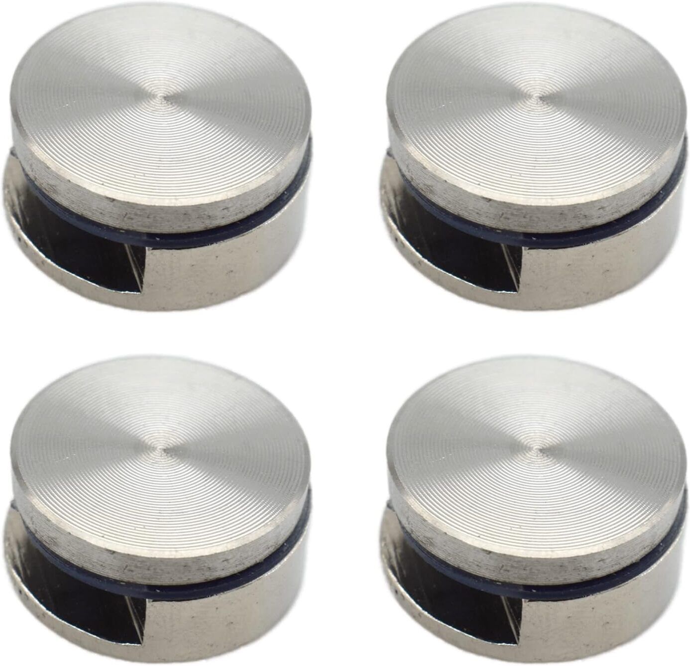 Half Round Mirror/Glass Holder Bracket Silver Pack of 4 Shelf Bracket 6mm Shelf Bracket-image-22