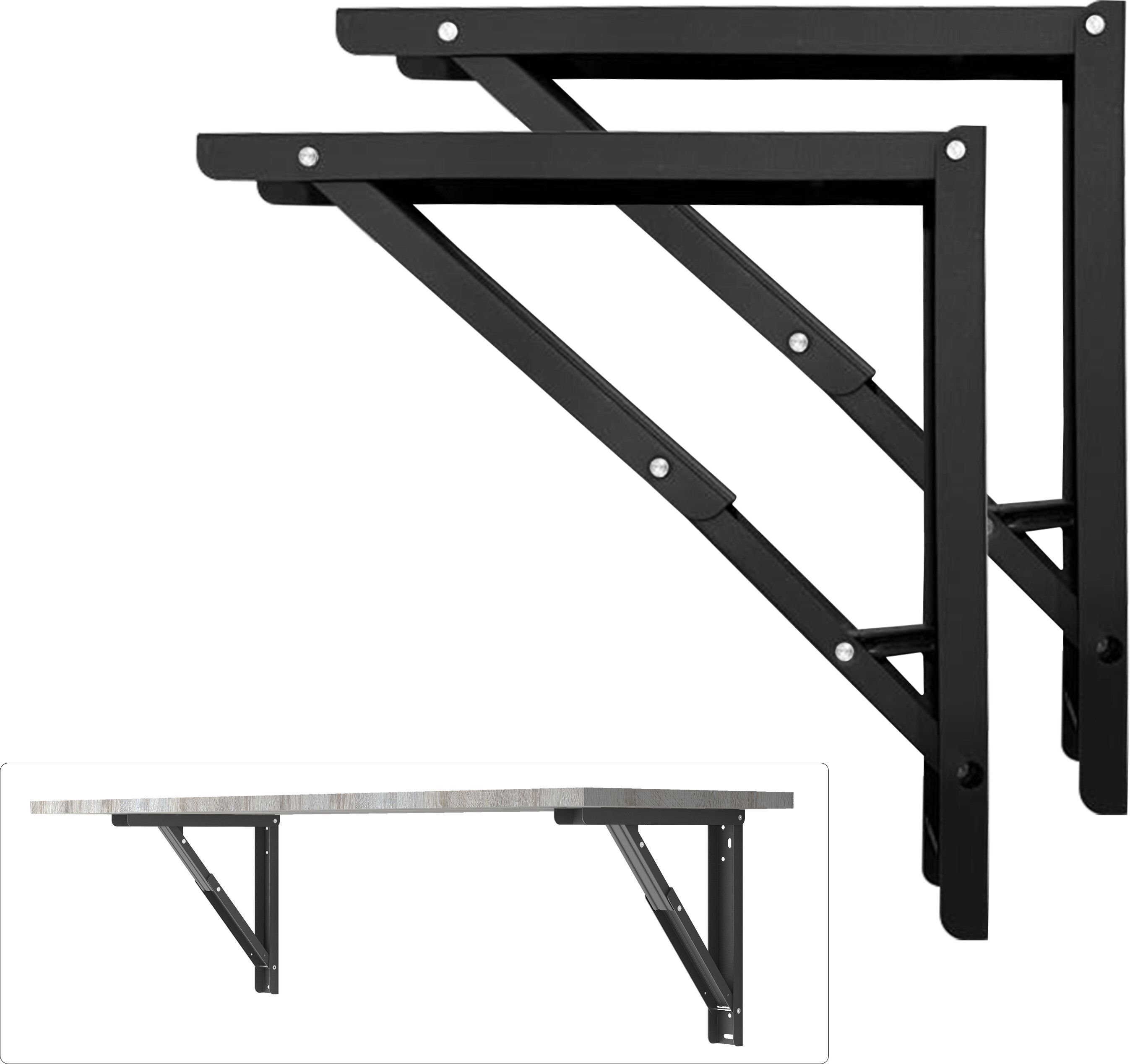 plantex 12 Inch Foldable Shelf Bracket/Multipurpose Bracket/Wall Bracke-Pair of 1 30.5 cm Shelf Bracket-picture-43