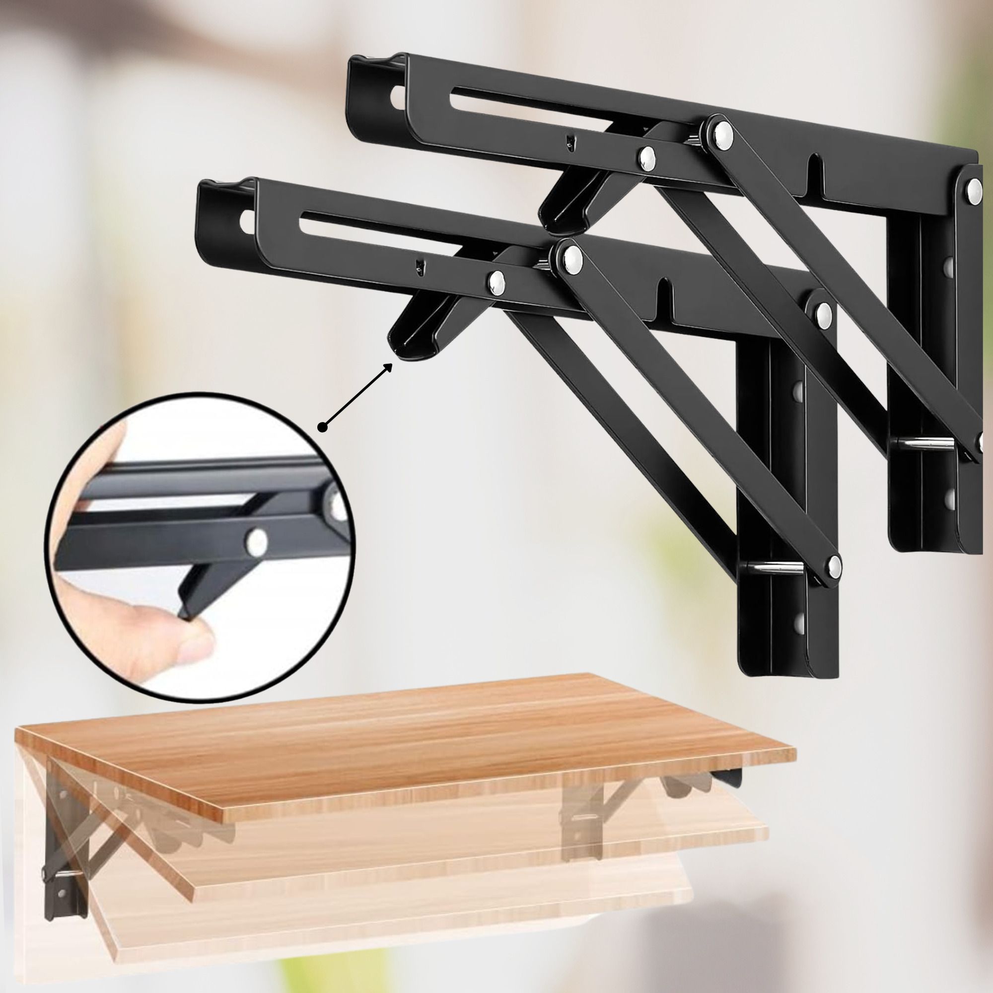 cartavya Premium Folding Bracket Multicolor, For Wall, Kitchen, Garage, Livin Room & More 12 Inch Shelf Bracket-picture-34