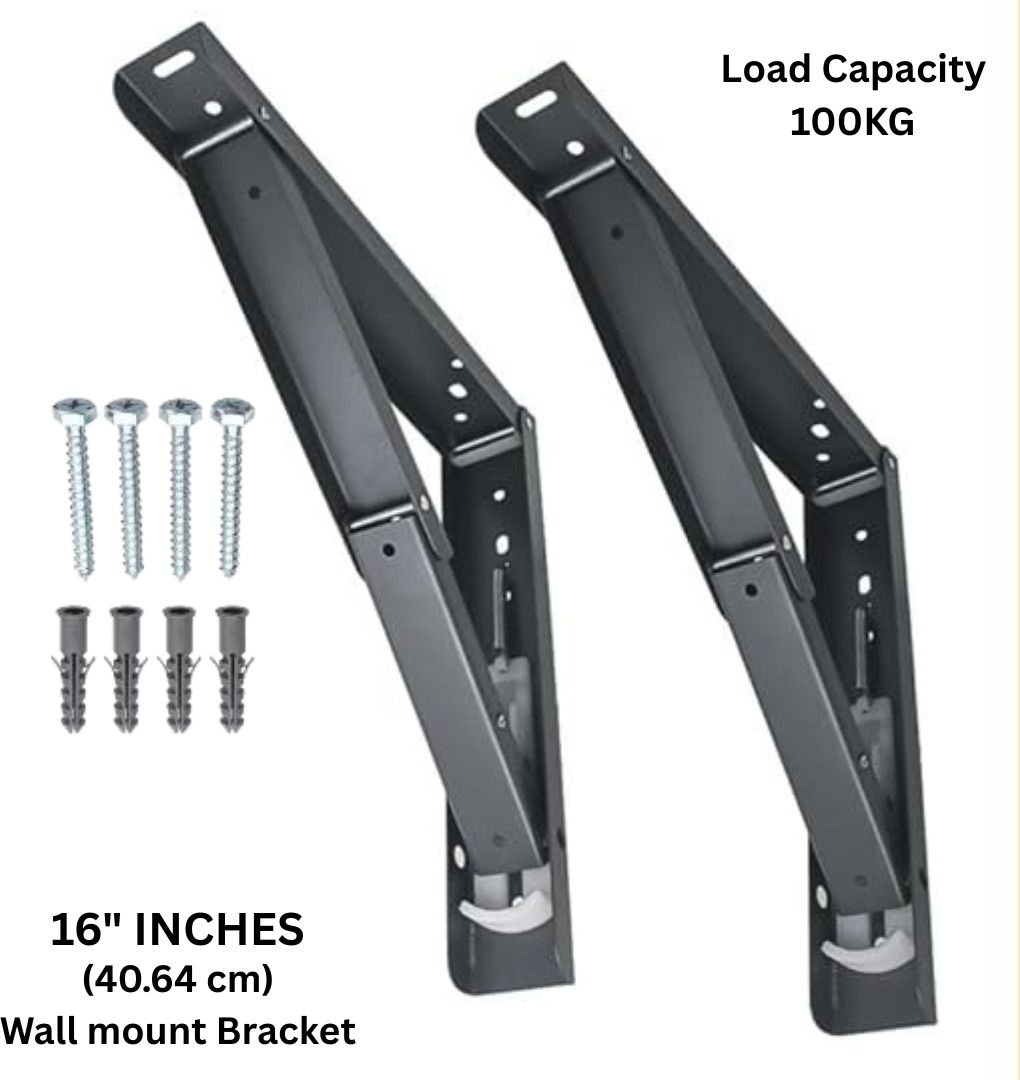 Heavy Duty 16" (1.2 mm) |Foldable Wall Mount Bracket| Double Coated| Rust Free 40.64 Shelf Bracket-image-34