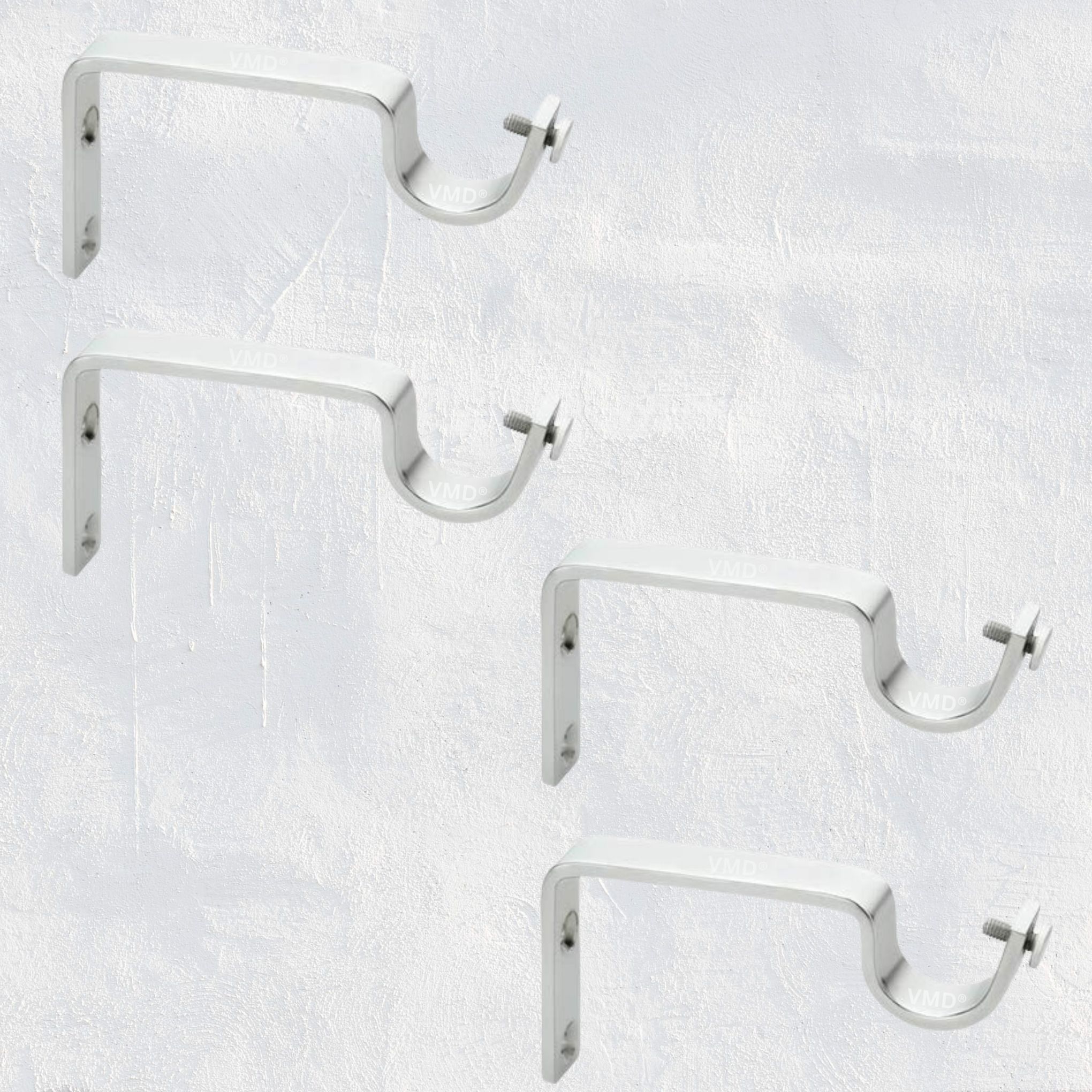 vmd S.S (2.5 MM) heavy Patti support, Curtain Support/Rod Brackets/Clamps Holders for curtain road (10 CM) (Pack of 4) Shelf Bracket-picture-23