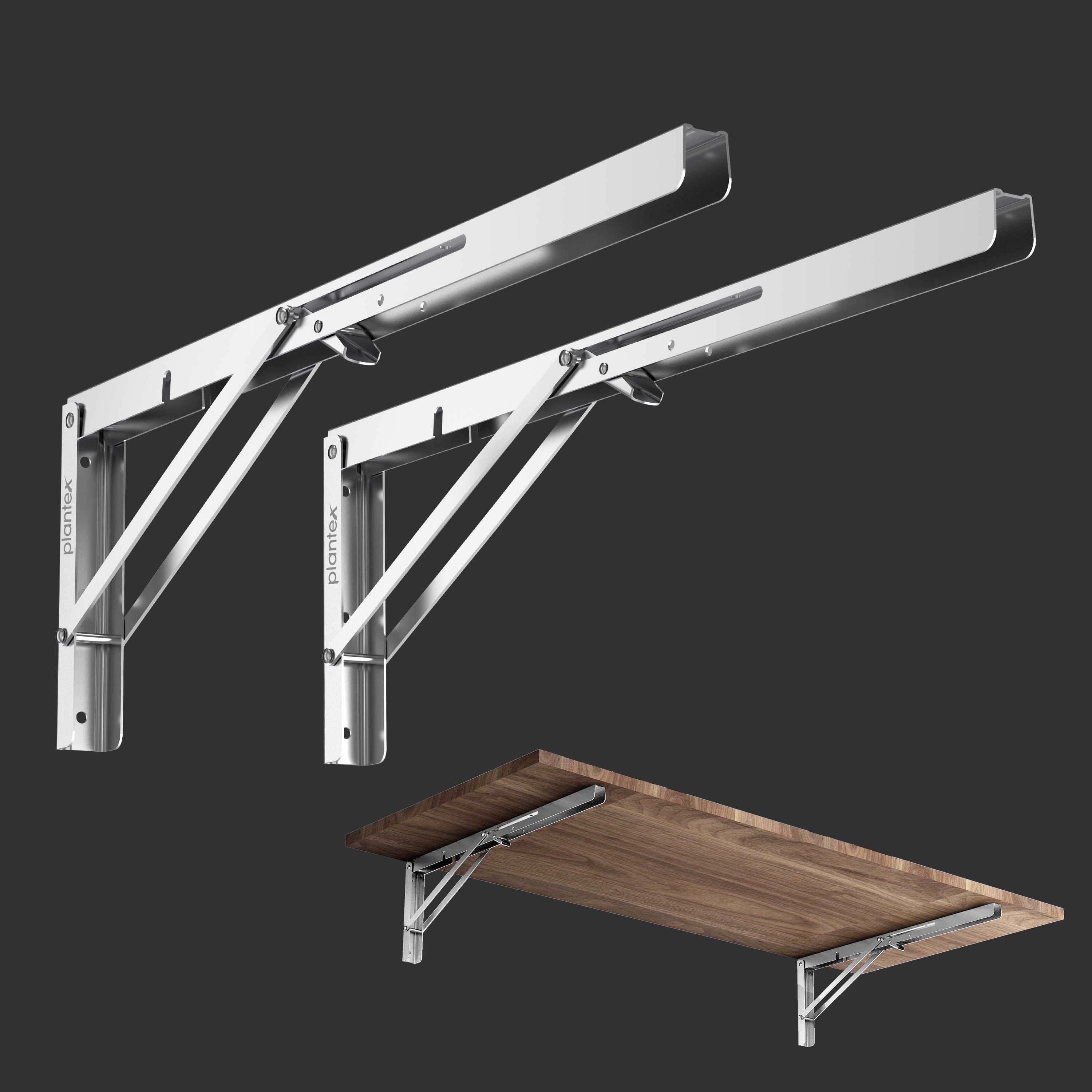plantex Foldable Bracket/Shelf Bracket/Wall Angle Brackets/20 inch Bracket for Shelves 50 cm Shelf Bracket-picture-23