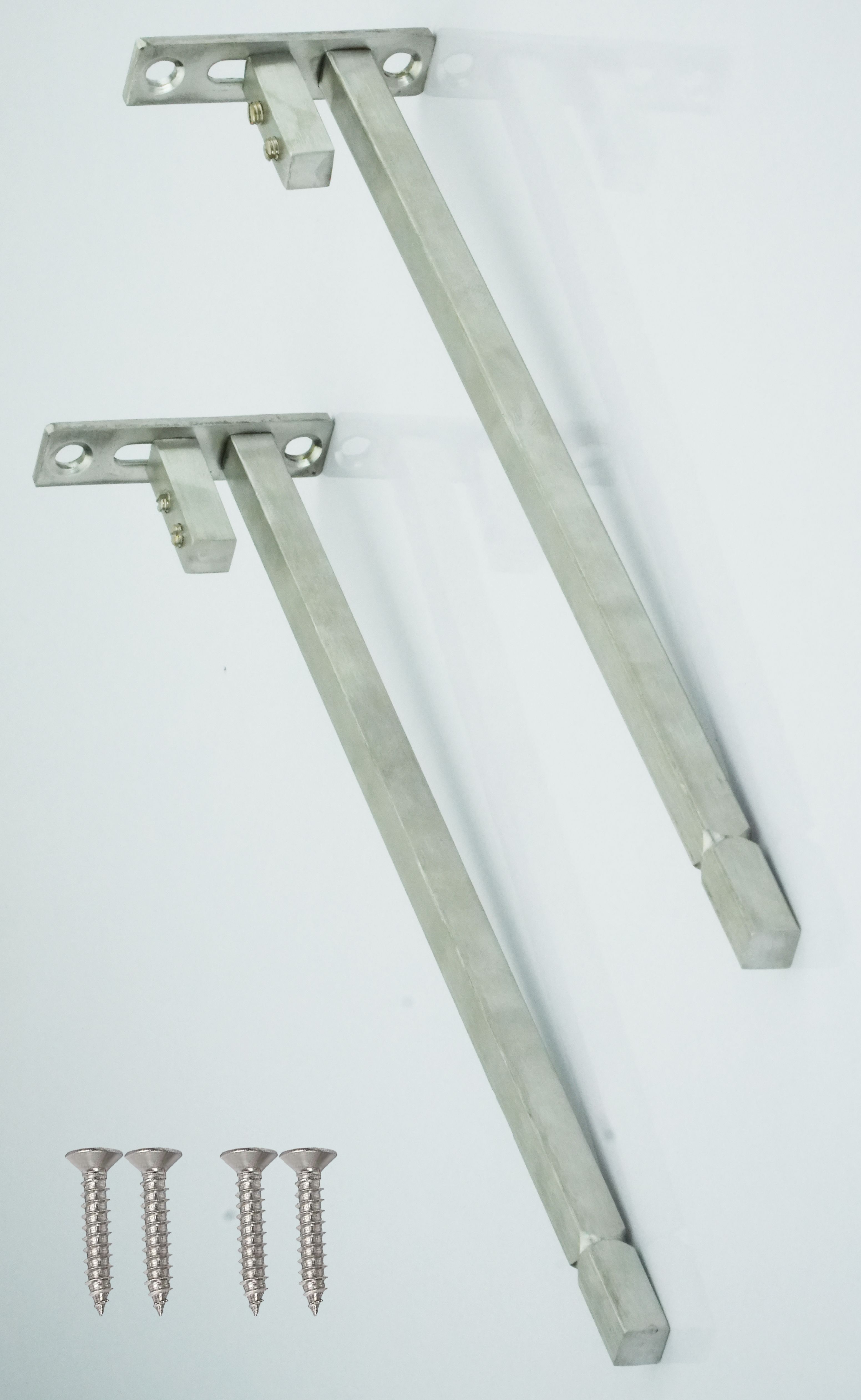 Stainless Steel 2 Pcs Adjustable F Type Glass Shelf Bracket 10 Inch with Screws 10 Inch Shelf Bracket-image-34