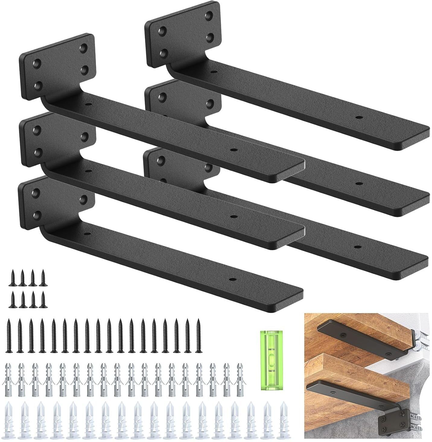 ventuos Bracket White (4 Inch) Pack of 4 4 CM Shelf Bracket-picture-10