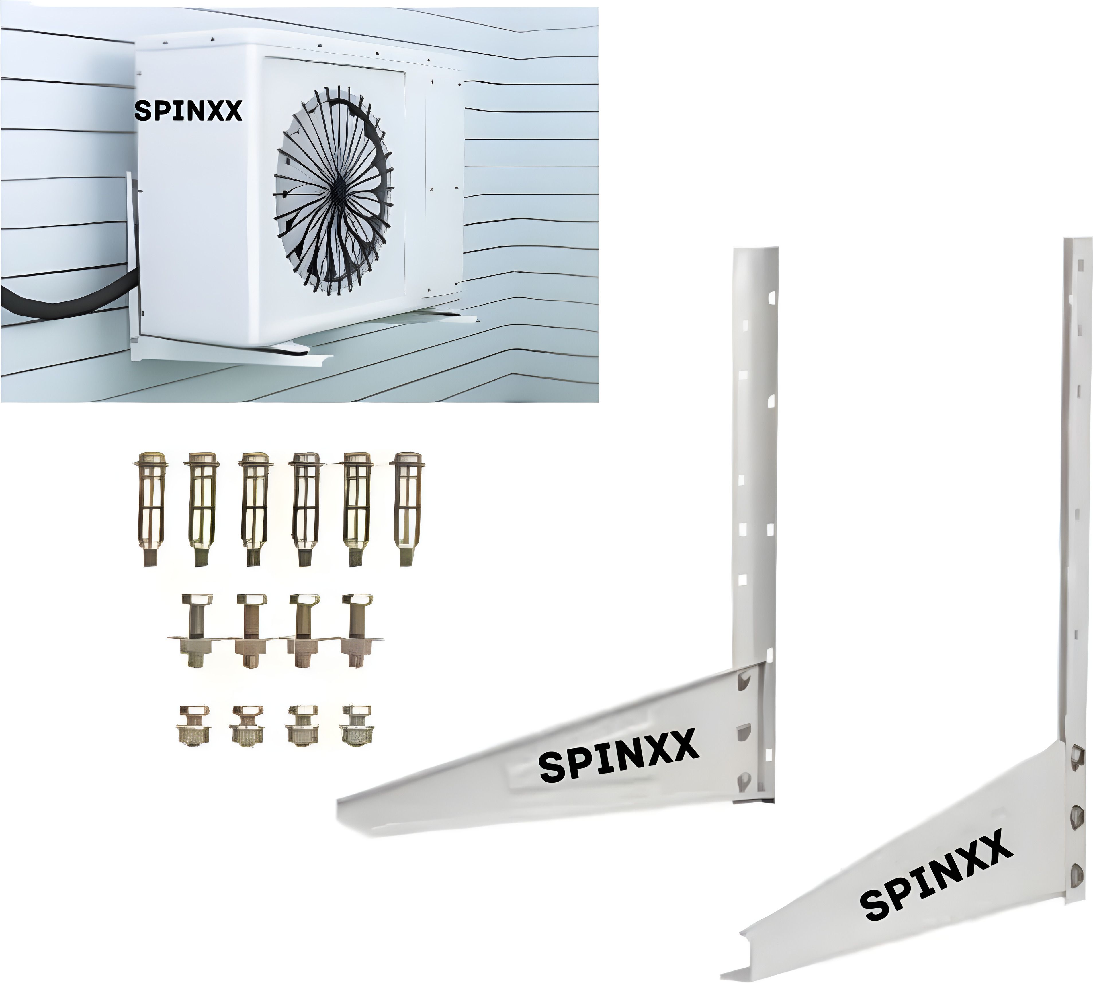 spinxx Wall Mounted AC Outdoor Unit Mounting Brackets Ac stand 1.5 to 2 Ton ( Size 20 inch ) Shelf Bracket-picture-25