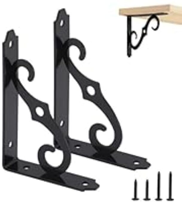 deepakdisplay L Shaped Right Angle Bracket/l Clamp for Wall Shelf, Rack (6 Inch) 30 cm, 20 cm Shelf Bracket-picture-22