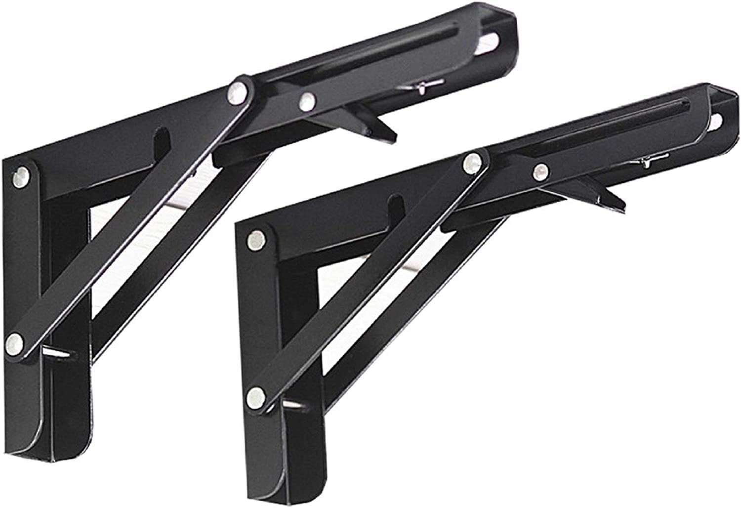 Folding Shelf Brackets, 30cm Heavy Duty Collapsible Shelf Bracket 1 PAIR 30 CM Shelf Bracket-image-19
