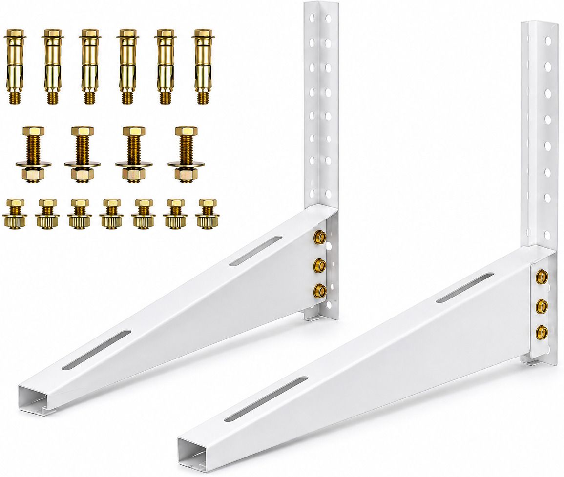 niyaans Heavy Load AC Outdoor Unit Wall Mount Stand 31 X 46 CM Shelf Bracket-picture-47