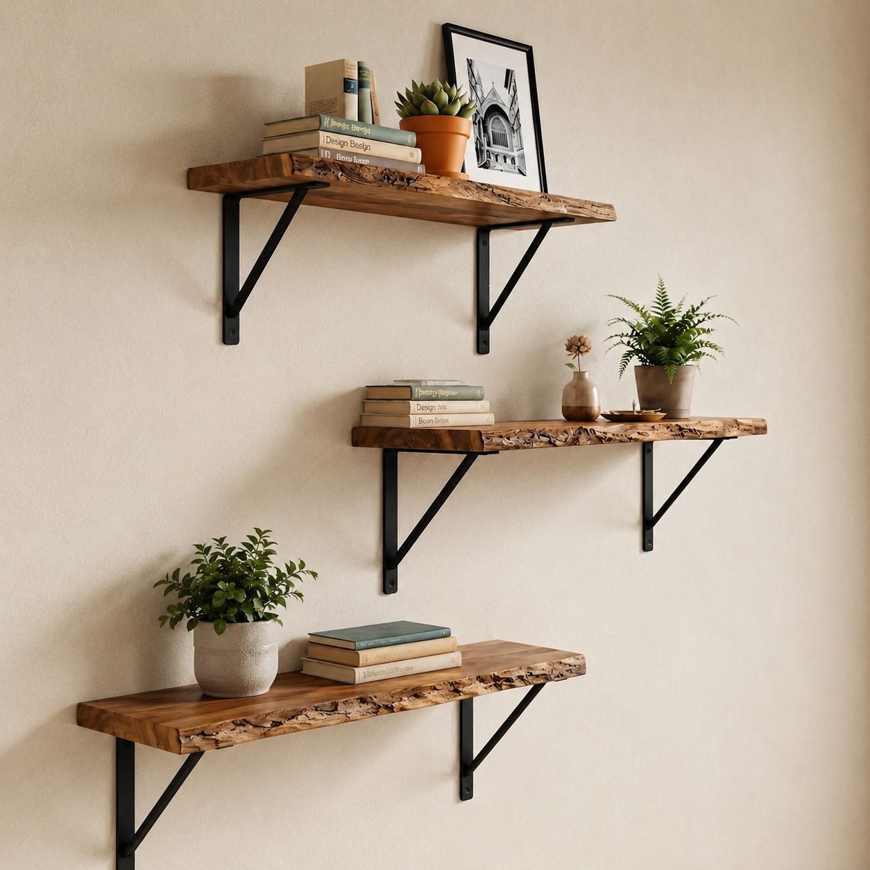 roysa Heavy Duty Shelf Bracket Set of 6 | 11x7 Inch Iron Wall Mount L Brackets 27.94 X 17.78 Shelf Bracket-picture-15