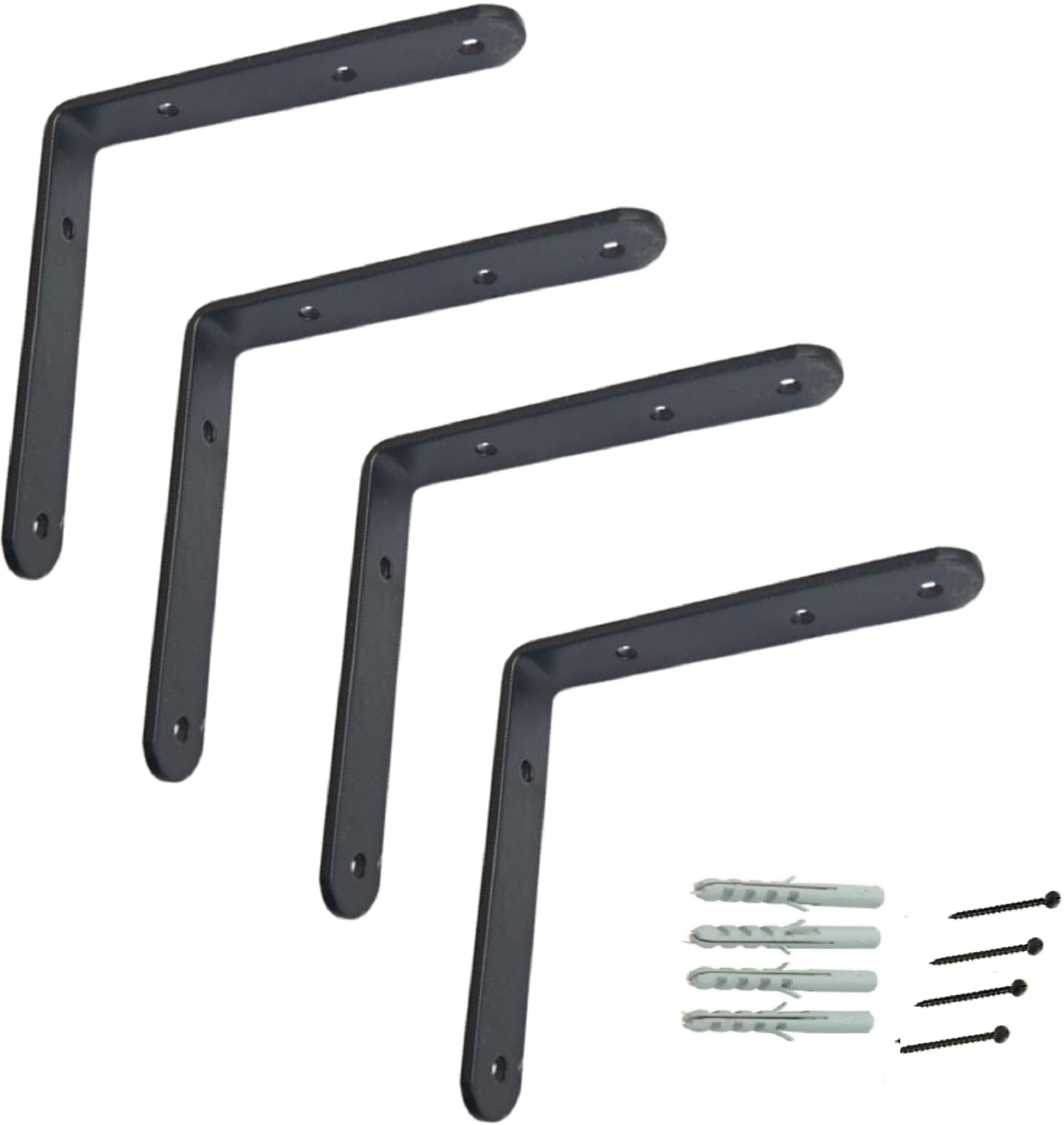 q1 beads 4 Pack 6" inch L Angle Bracket for Wall Shelf,Table,Shop,Showroom,Hotel,Rack 6 inch Shelf Bracket-picture-13