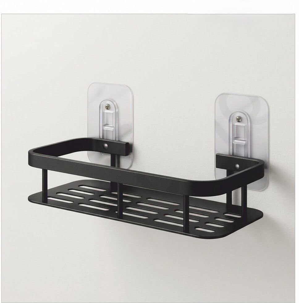 Aluminium Bathroom Shelf Wall Mounted Bathroom Rack with Adhesive & Screw 30.3 cm Shelf Bracket-image-12