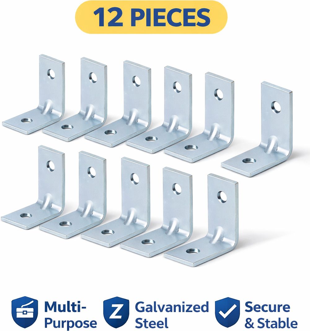 elanith L Patti Corner Bracket 1 Inch Metal (Pack of 12) 1 inch Shelf Bracket-picture-22