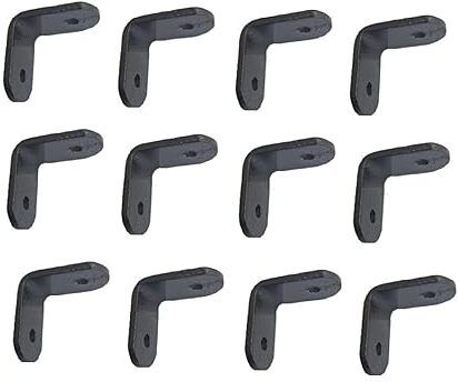 q1 beads 12 Pack Metal 1 x 1 inch Heavy Duty (3 mm) L Brackets Clamp 1 Inch Shelf Bracket-picture-31