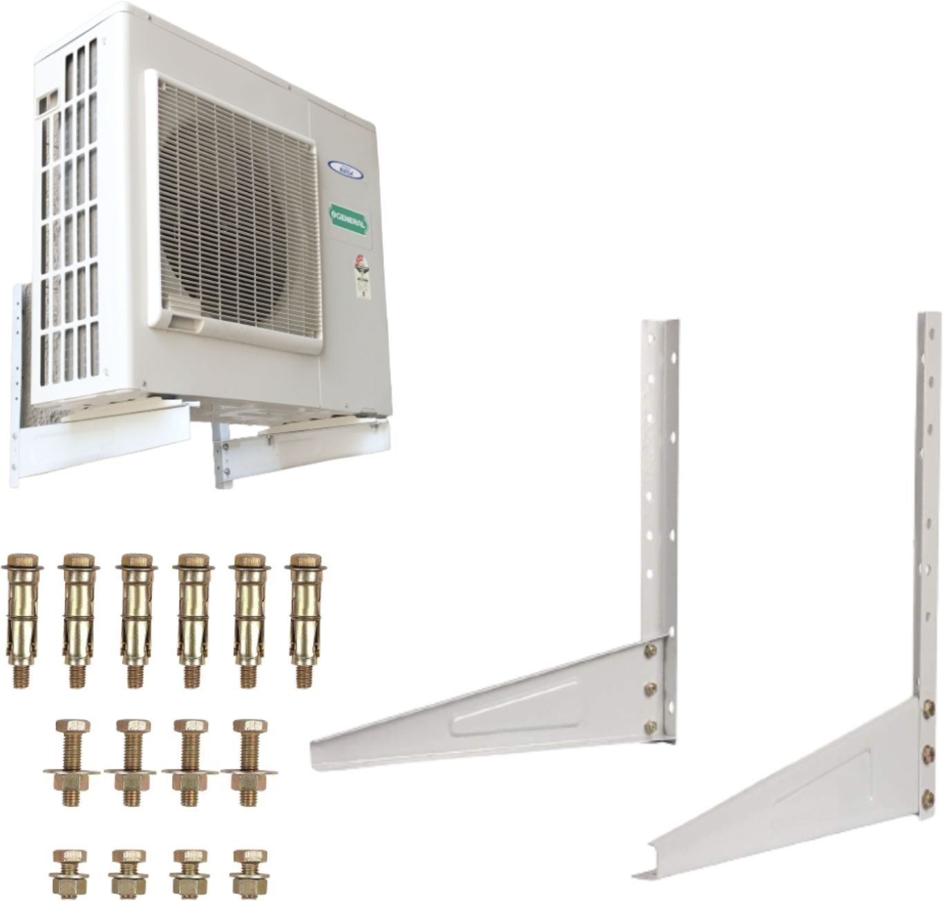 flipkart smartbuy GI Metal Air-Conditioner Compressor Stand (Iron) 0.8 Ton to 2.0 Ton Shelf Bracket-picture-11