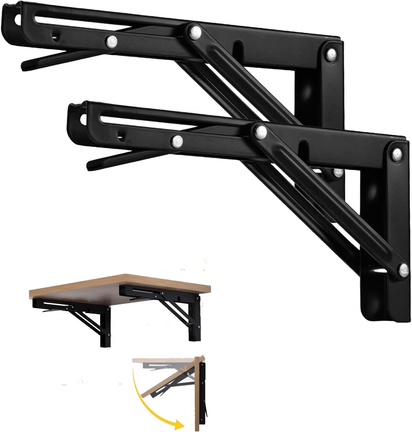 clefairy Shelf Brackets Heavy Duty, Wall Mounted Floating Triangle Brackets 12 inch Shelf Bracket-picture-10