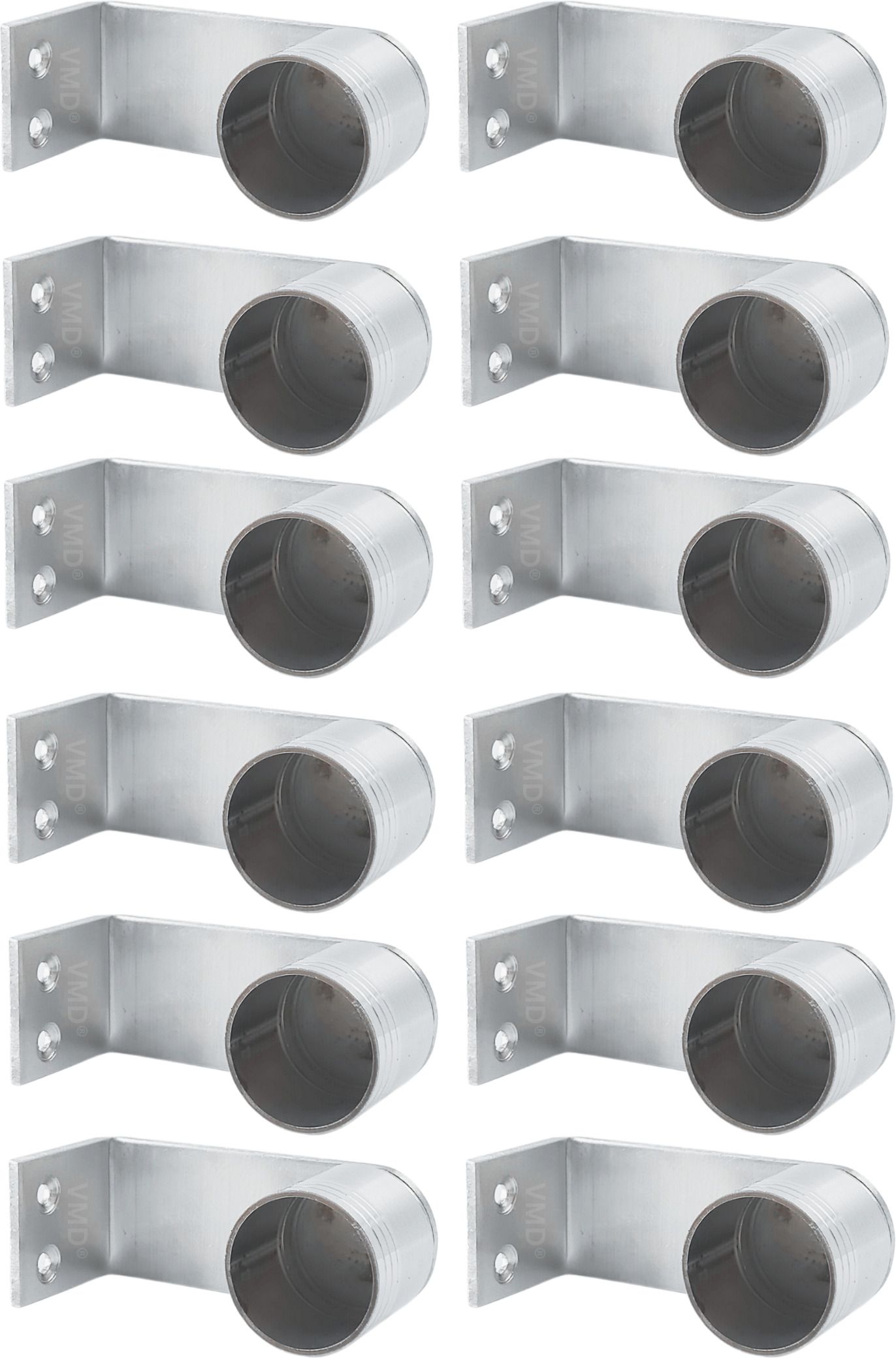 vmd S.S Heavy L Band Curtain rod Support,(3 mm)Rod Rail Bracket, Rod rail Brackets Patti support, (1 X 3 inch) (Pack of 12) Shelf Bracket-picture-14