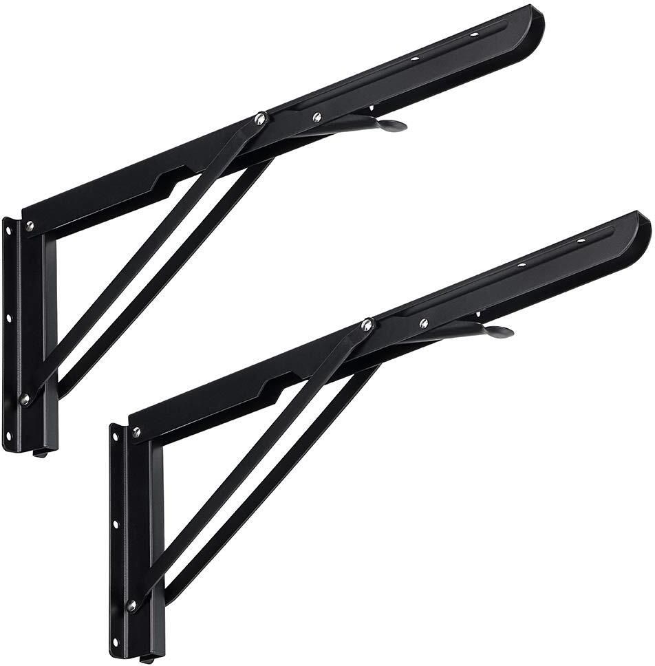 Metal Triangle Folding Shelf Bracket Support Wall Bracket, Max. 39cm (Board and Screws are Not Included) Shelf Bracket-image-42