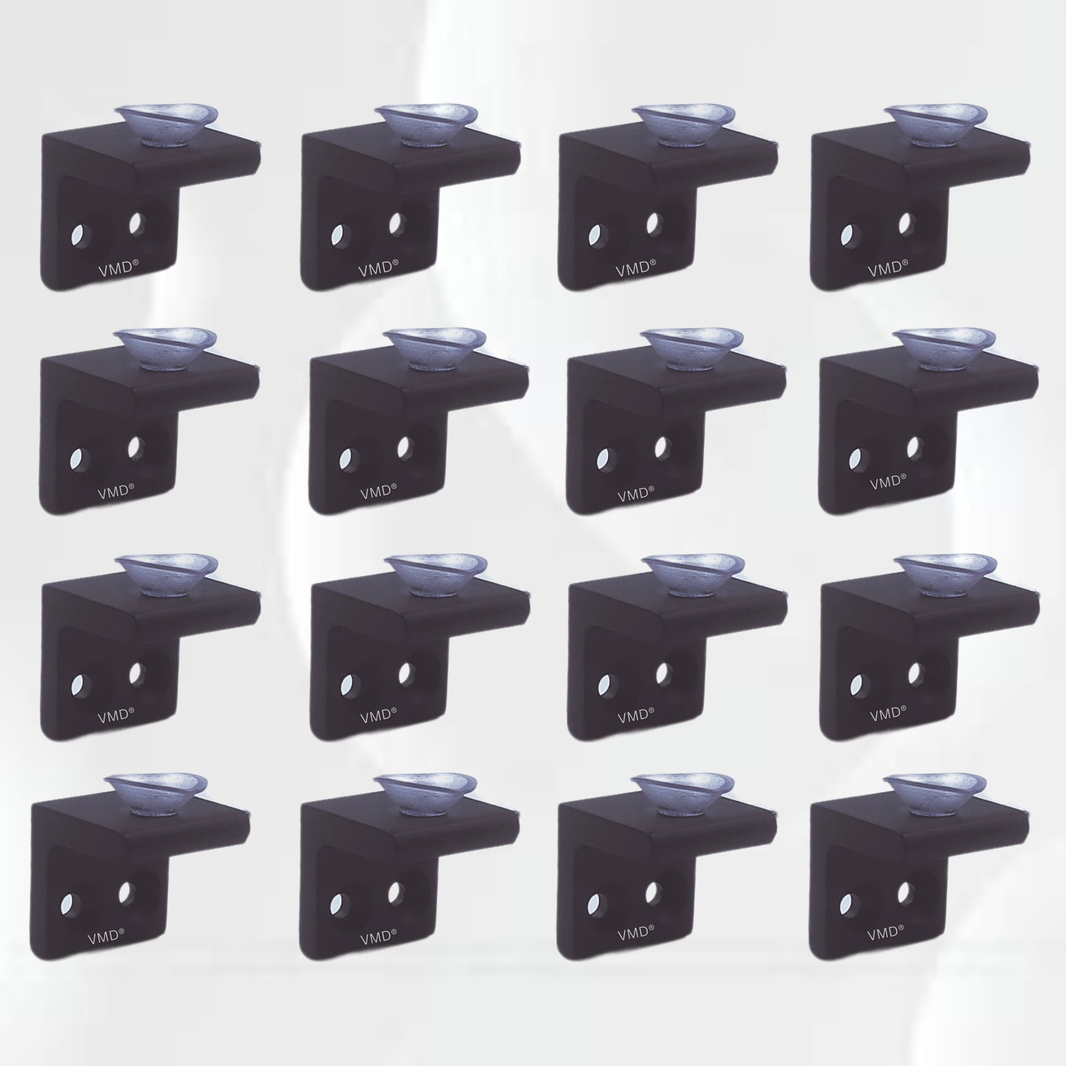 S.S (5 mm) Glass Shelf support (BLACK) Mounting, Fixing Pegs Brackets,holder, L bet, Cup for Glass Shelves,Cabinet Display, (PACK OF 16) Shelf Bracket-image-46