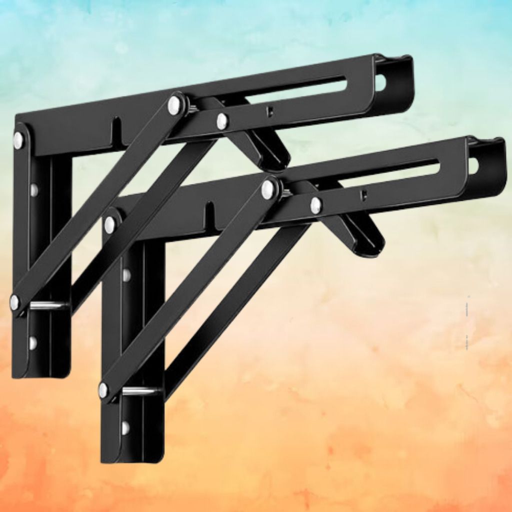 Adjustable Folding Shelf Bracket for Utility Storage 20cm Shelf Bracket-image-4