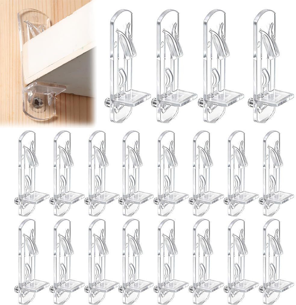 hasthip Clear Shelf Support Clips Set N/A Shelf Bracket-picture-34