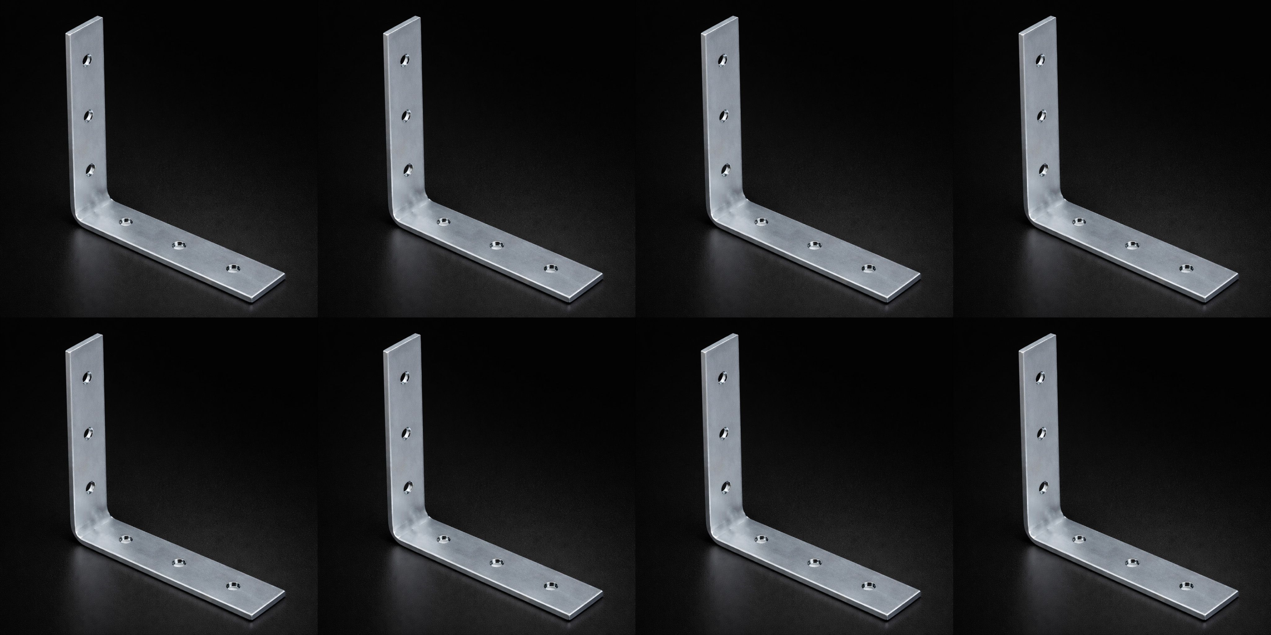 S.S L Patti Steel L Shaped Support Angle/ L-Patti / L-Bracket 4inch pack of 8 4inchx4inch, total 10.16cm one side Shelf Bracket-image-7