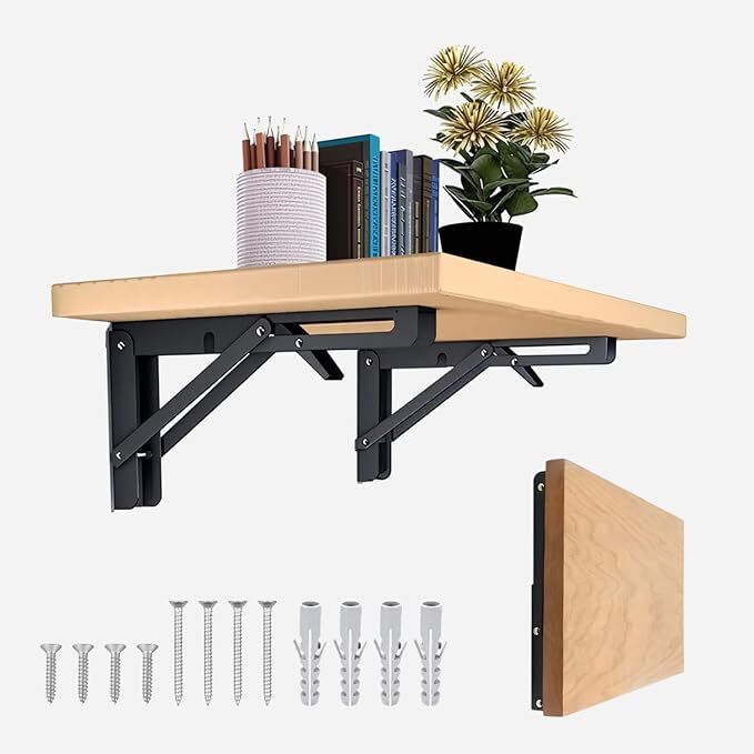 rainrider Folding Shelf Brackets Heavy Duty Metal Collapsible 30cm Shelf Bracket-picture-33