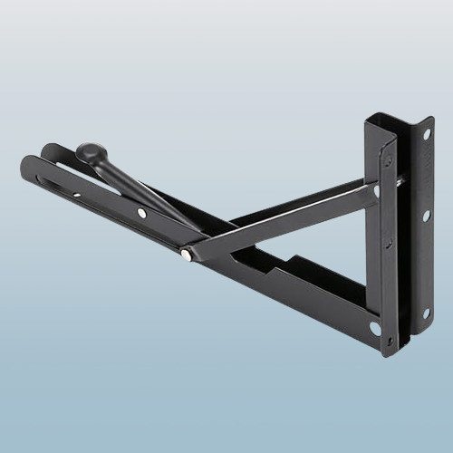 rh mall Shelf_Brackets_76 12, Folding Shelf Bracket 12 Inch, 2 Pcs, Max Load 200KG(Black) Shelf Bracket image 1