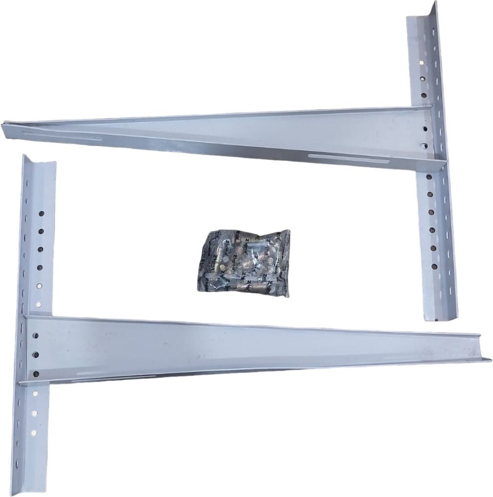 BS AC-24 Heavy Duty Air Conditioner Outdoor Unit Bracket Wall AC Outdoor Stand for 1 Ton, 1.5 Ton, 2 Ton Stand L-61cm, Taper L-47cm Shelf Bracket