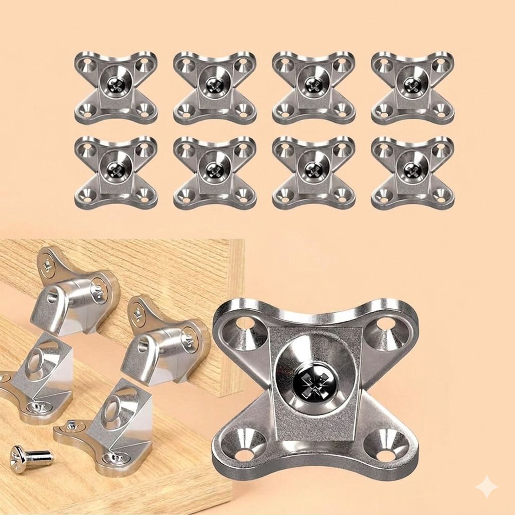 jiyancreation 8 Pcs Premium Detachable Butterfly Corner Connector for Furniture 3.37 Shelf Bracket-picture-42