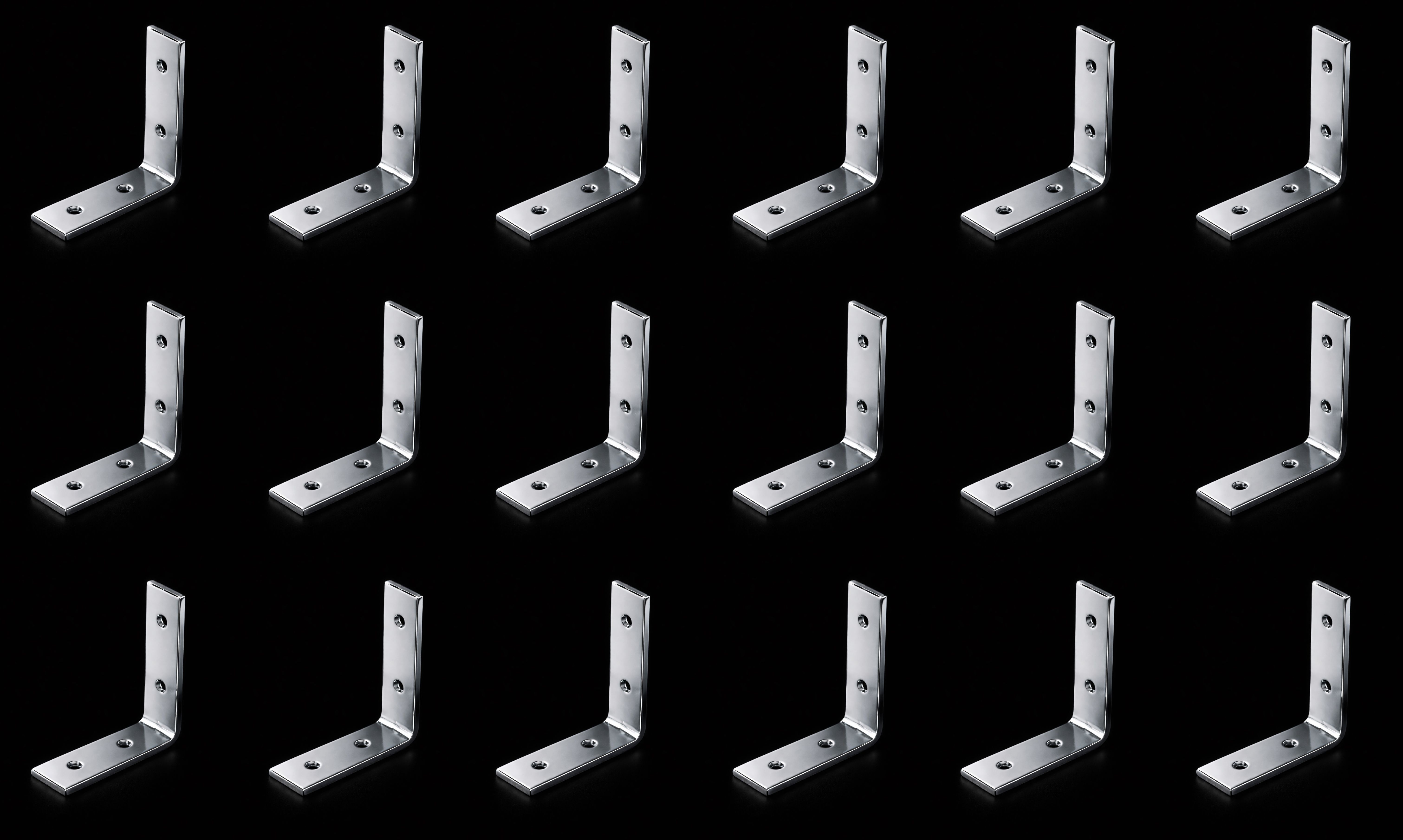 S.S L Patti Steel L-Shaped Support Angle/ L-Patti / L-Bracket 3inch pack of 18/ 3inchx3inch Shelf Bracket-image-15