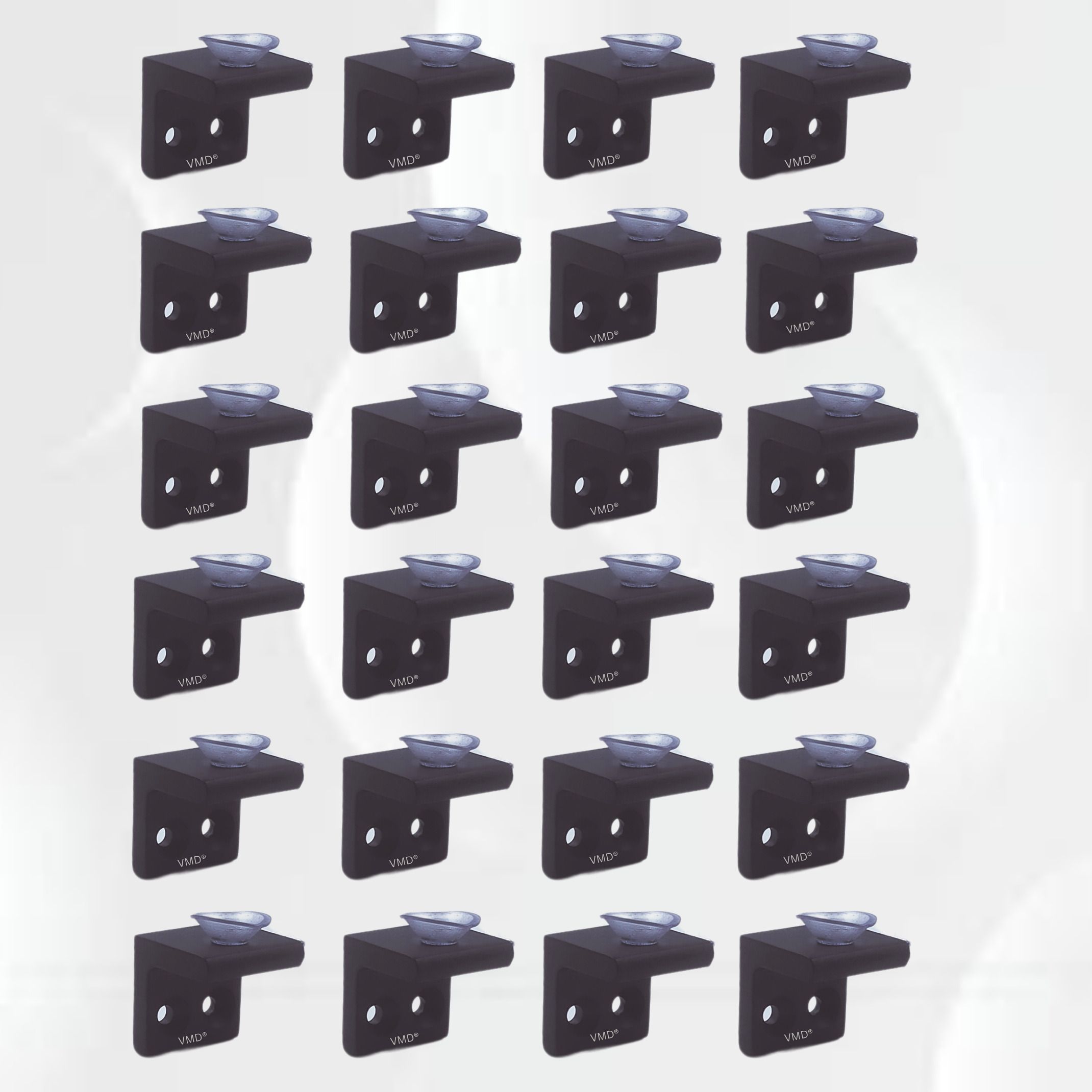 S.S (5 mm) Glass Shelf Brackets (BLACK) Mounting, Fixing Pegs Supports,holder, L bet, Cup for Glass Shelves,Cabinet Display, (PACK OF 24) Shelf Bracket-image-41