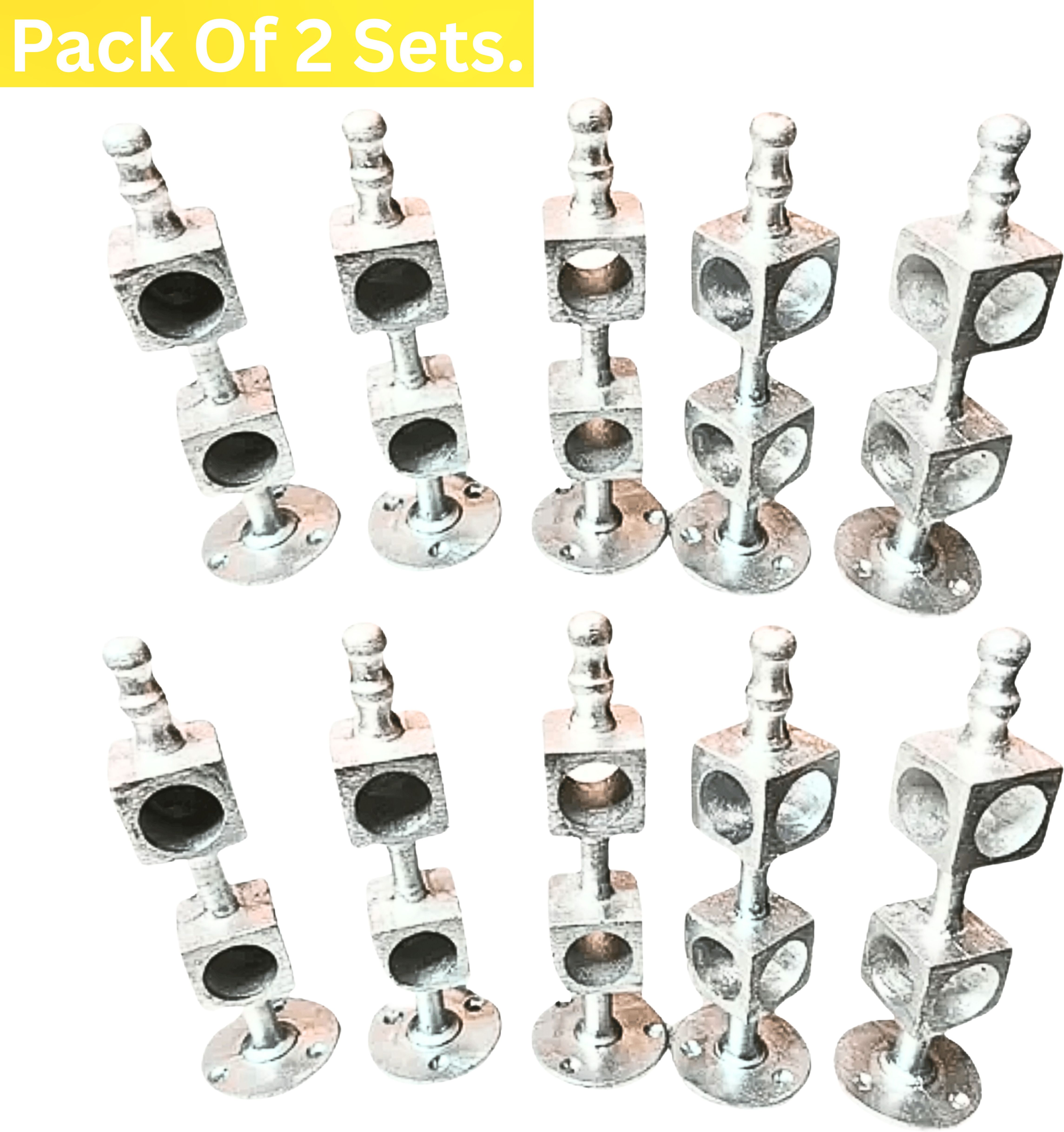 anupam sales Heavy Duty Aluminium Counter Bracket (Pack of 2 Sets) , (18.5 x 5.5 cm) Shelf Bracket-picture-39