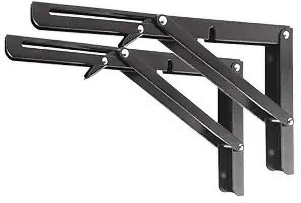 mmtsworld Folding Shelf Brackets-Heavy Duty Metal Collapsible Shelf Bracket 30 Cm Shelf Bracket-picture-3