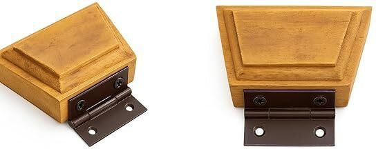 pmw Wooden Teak Wood Door stoppers with Hinges Flitting - Pack of 2 5 Shelf Bracket-picture-27
