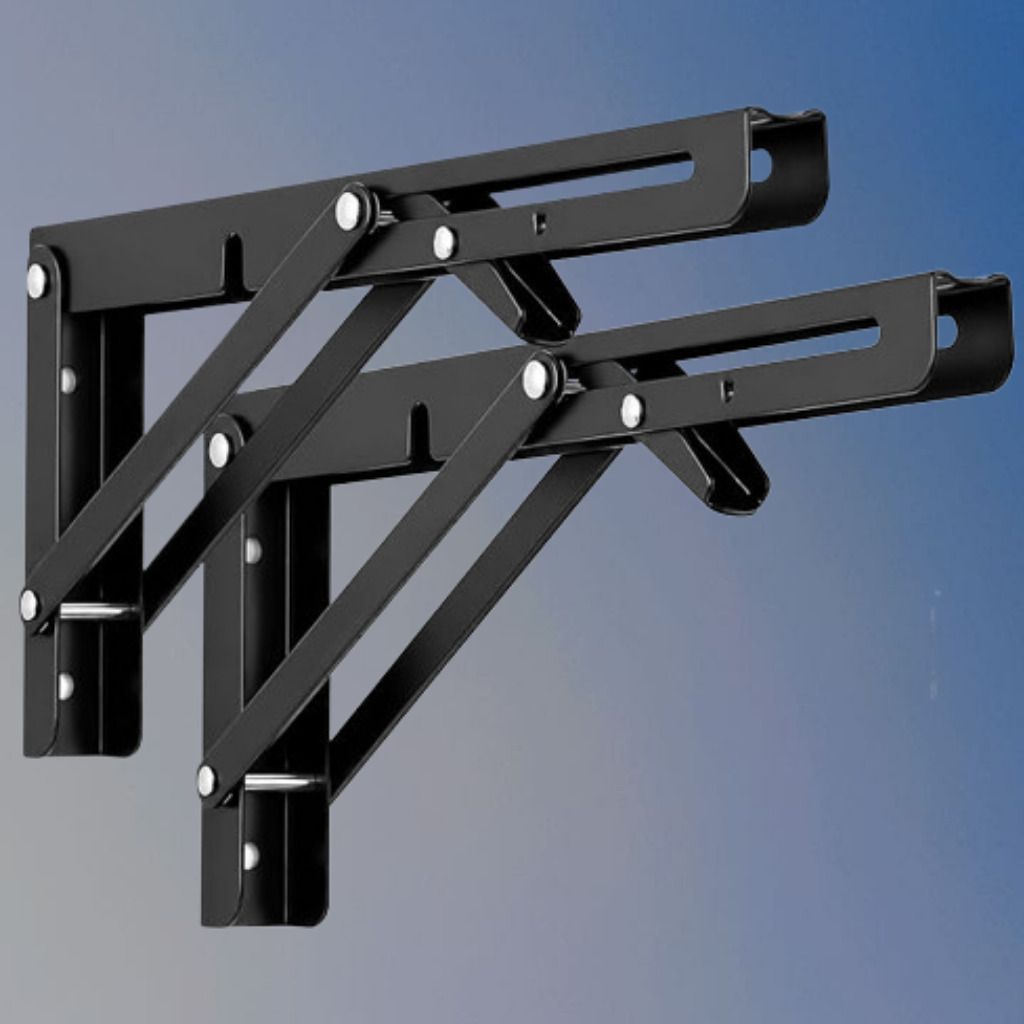 astahub Durable Folding Wall Brackets for Wooden Platform Support 20cm Shelf Bracket-picture-30