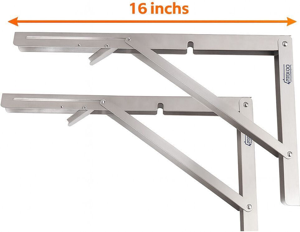 bosco Heavy-Duty Wall Mount Foldable Shelf Bracket | Table Bracket, Premium 16 Inch Shelf Bracket-picture-41