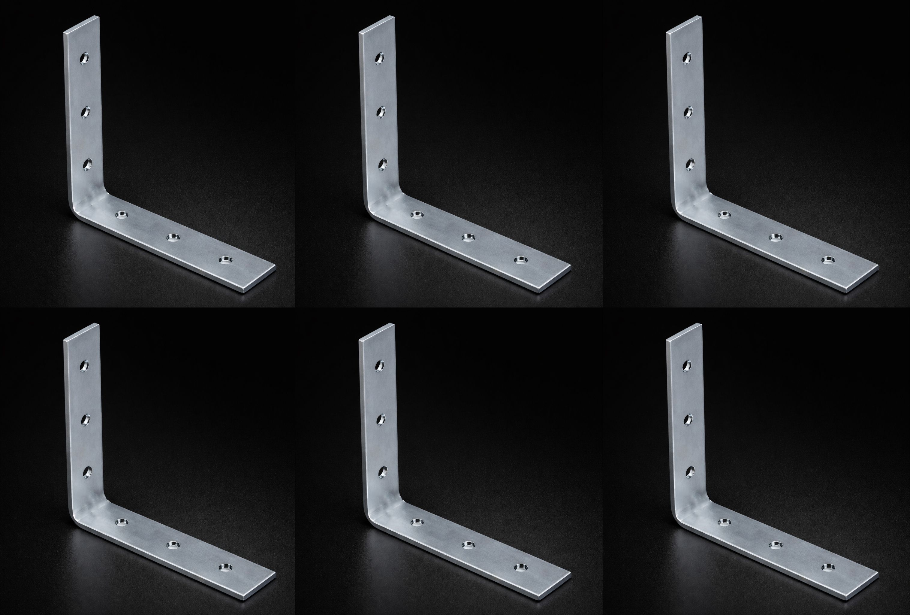 S.S L Patti Steel L Shaped Support Angle/ L-Patti / L-Bracket 4inch pack of 6 10.16cm Shelf Bracket-image-6
