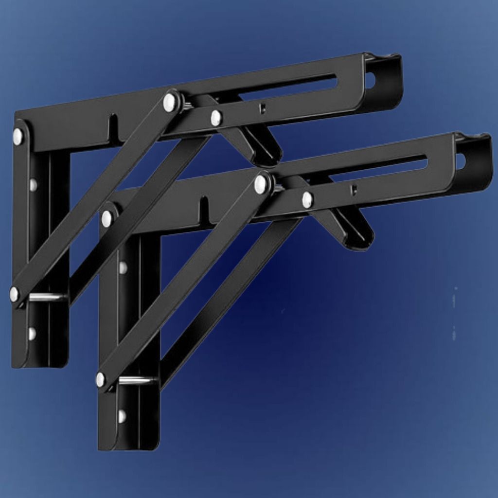 Strong Adjustable Folding Brackets for Wooden Shelf Boards 20cm Shelf Bracket-image-42