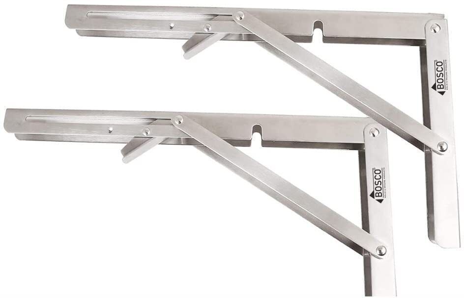 Heavy Duty Wall Mounted Foldable Shelf Bracket | Folding Table Bracket 8 Inch Shelf Bracket-image-45