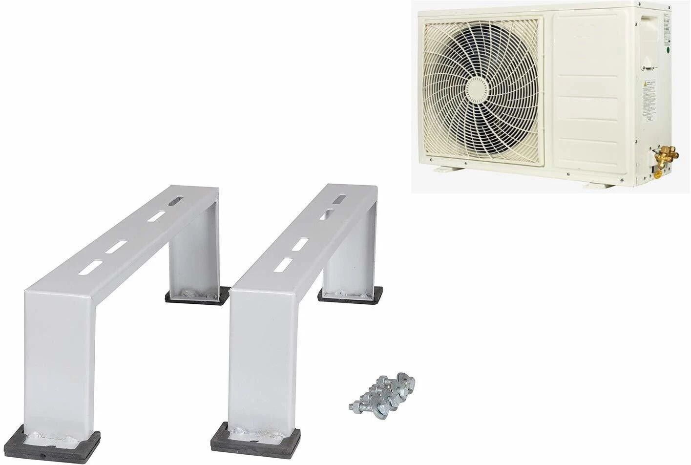 High Quality Metal Floor AC Stand, Special Coated Super Quality Split Ac Outdoor Unit Stand for Up to 2 Ton Air Conditioner. 50cm x 8cm Shelf Bracket