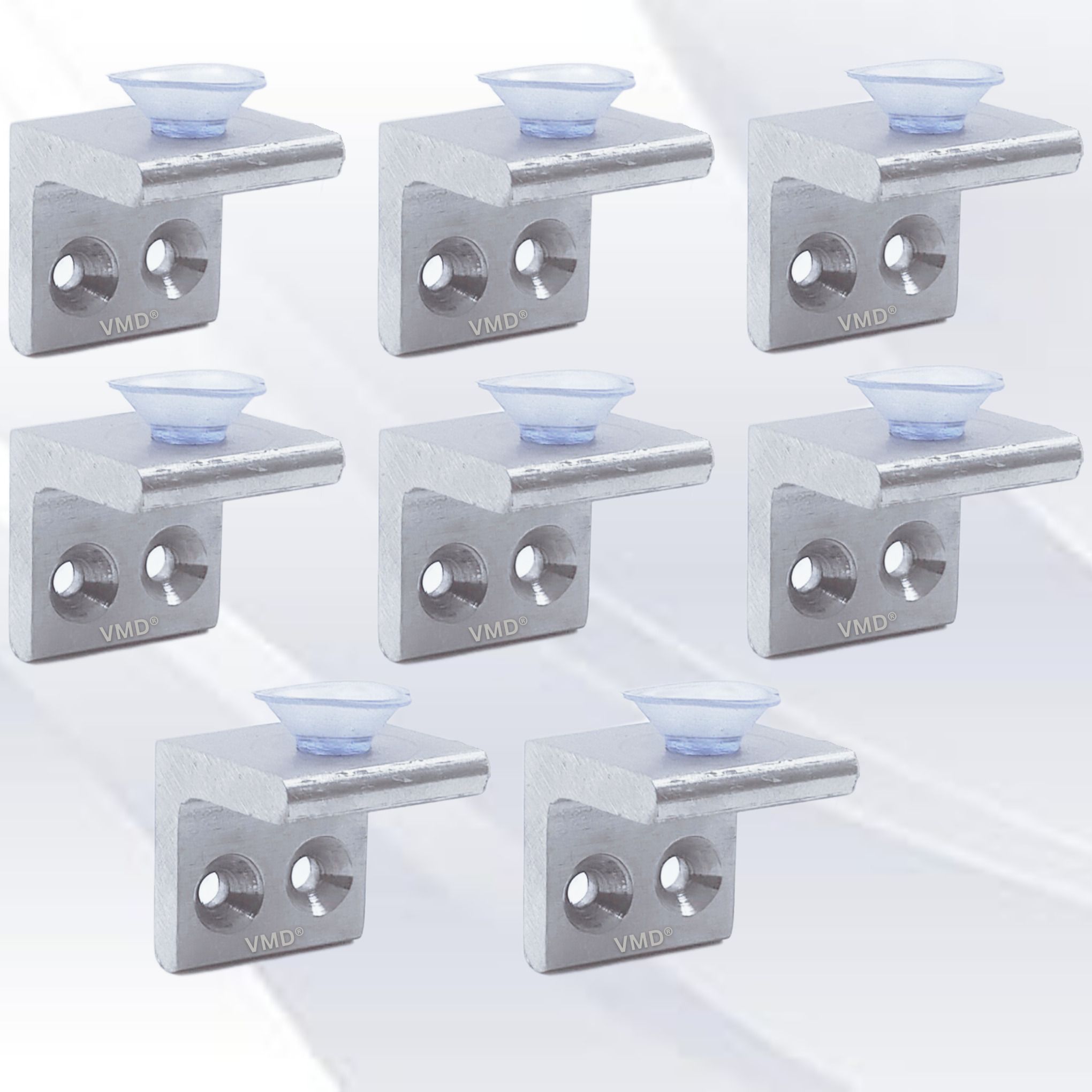 vmd S.S (5 mm) L Bet, Glass Shelf support (MATT) Mounting, Fixing Pegs Brackets, holder, Cup for Glass Shelves,Cabinet Display, (PACK OF 8) Shelf Bracket-picture-7